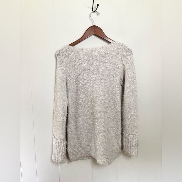 Club Monaco tan soft knit chunky sweater alpaca wool size SM - Picture 4 of 7